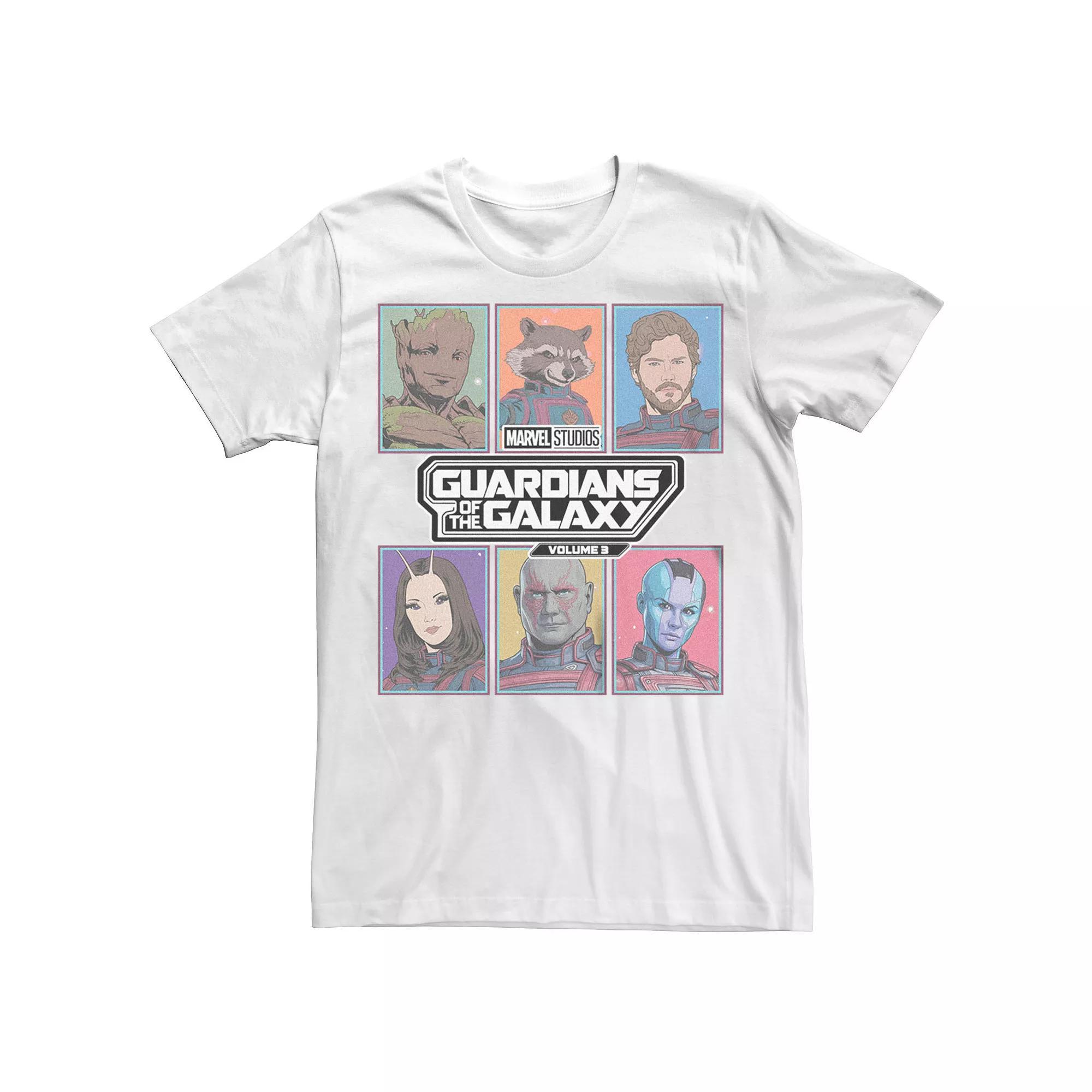 Men's Marvel Guardians Of The Galaxy Vol. 3 Cast Graphic Tee, Size: XL, White Product Image