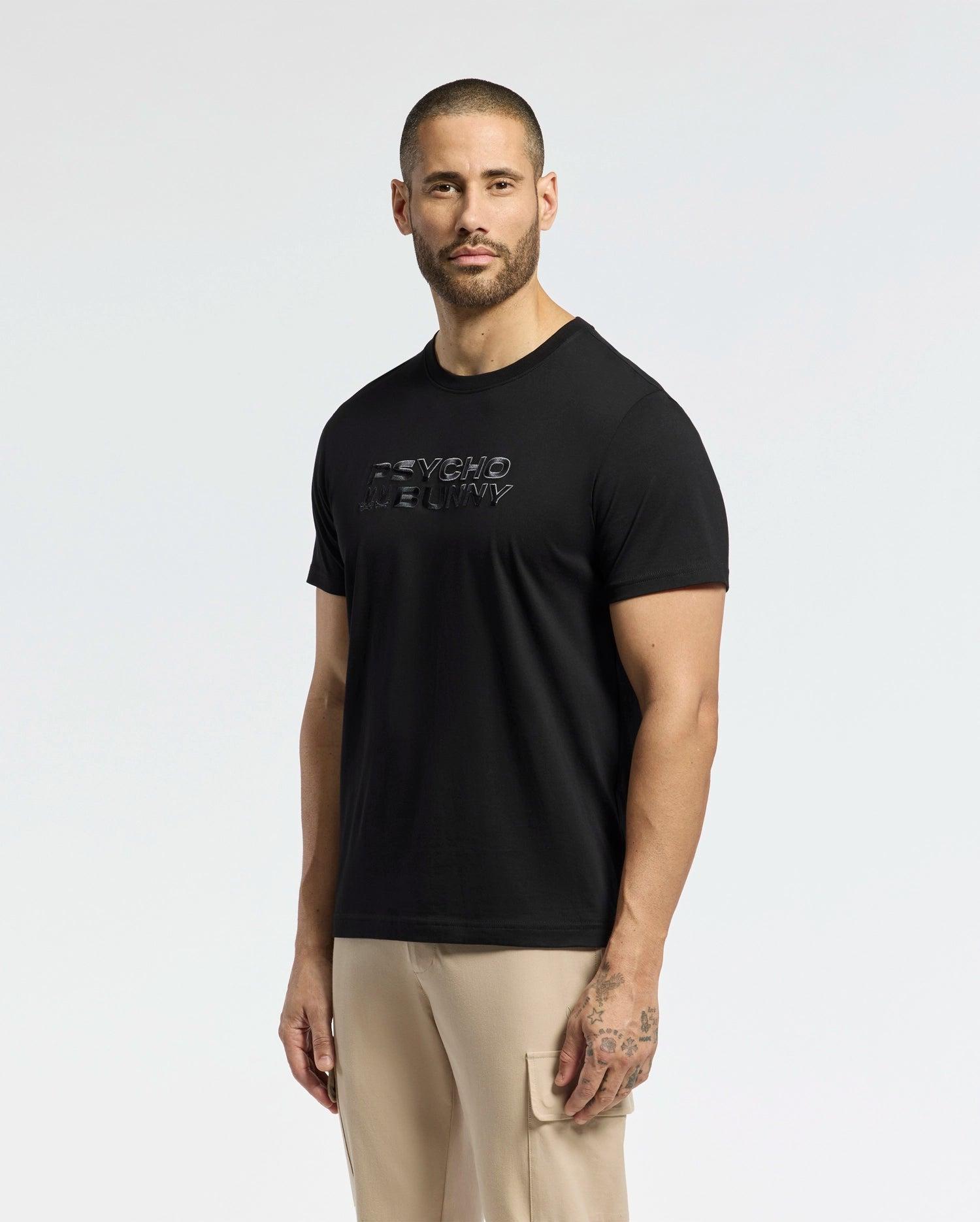Men's Berni Embroidered Wordmark Graphic Tee 001 BLACK / XXL Product Image
