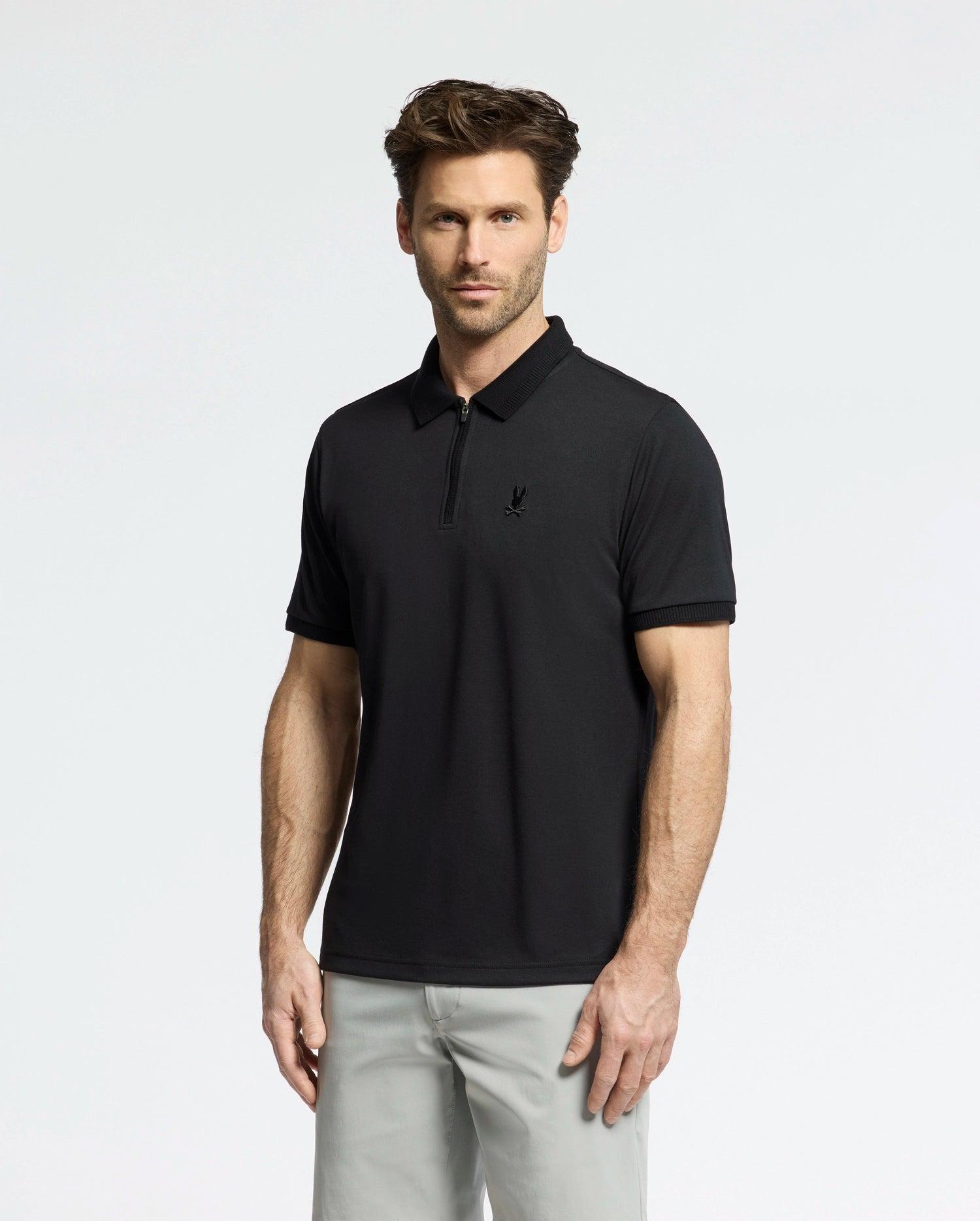 MENS TREVOR PERFORMANCE PIQUE ZIP UP POLO - B6K557F200 Product Image