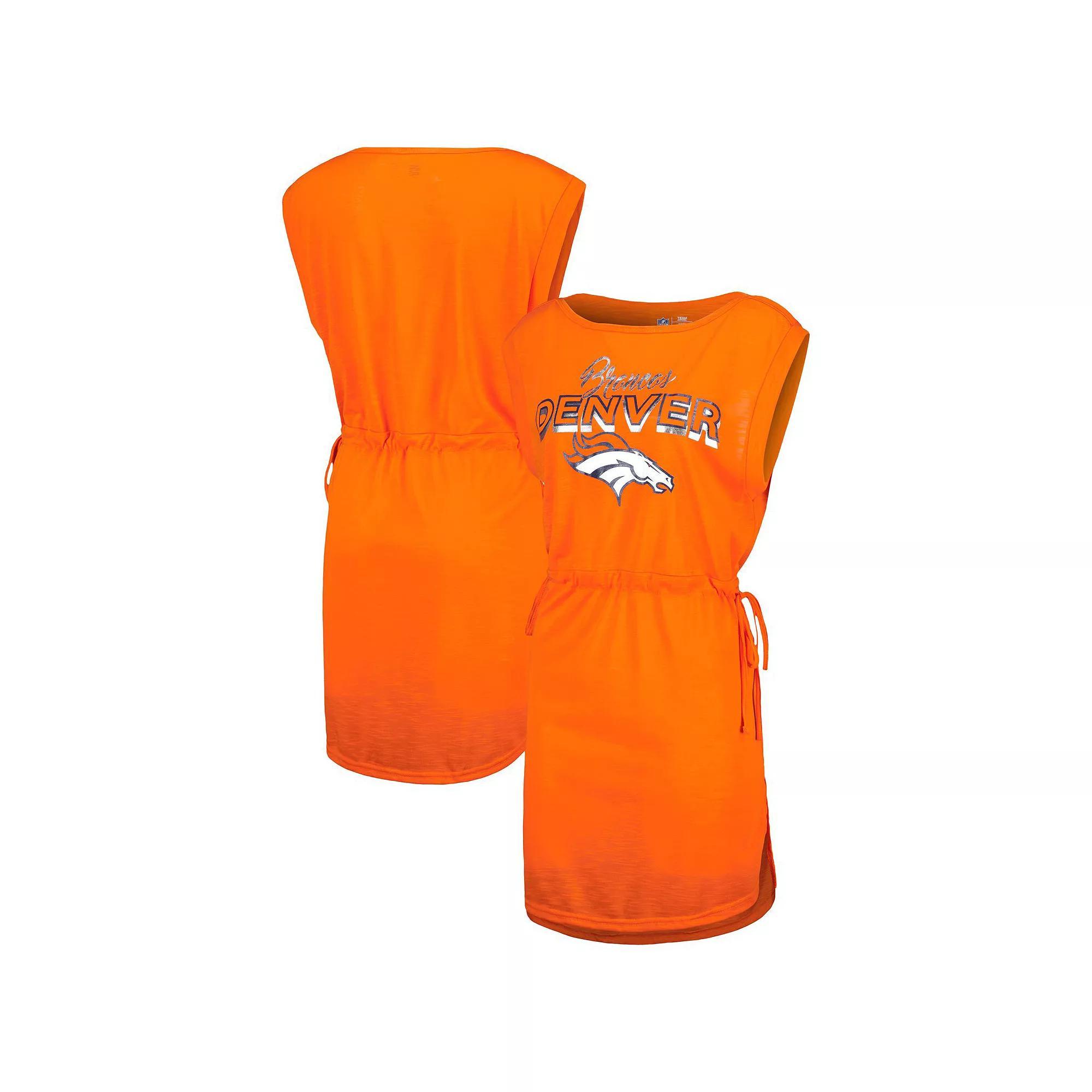 Women's G-III 4Her by Carl Banks Orange Denver Broncos G.O.A.T. Swimsuit Cover-Up, Size: XL Product Image