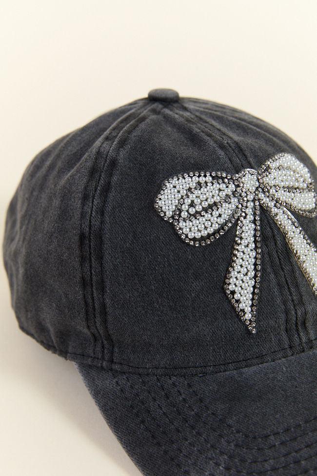 Black Pearl Bow Hat Product Image