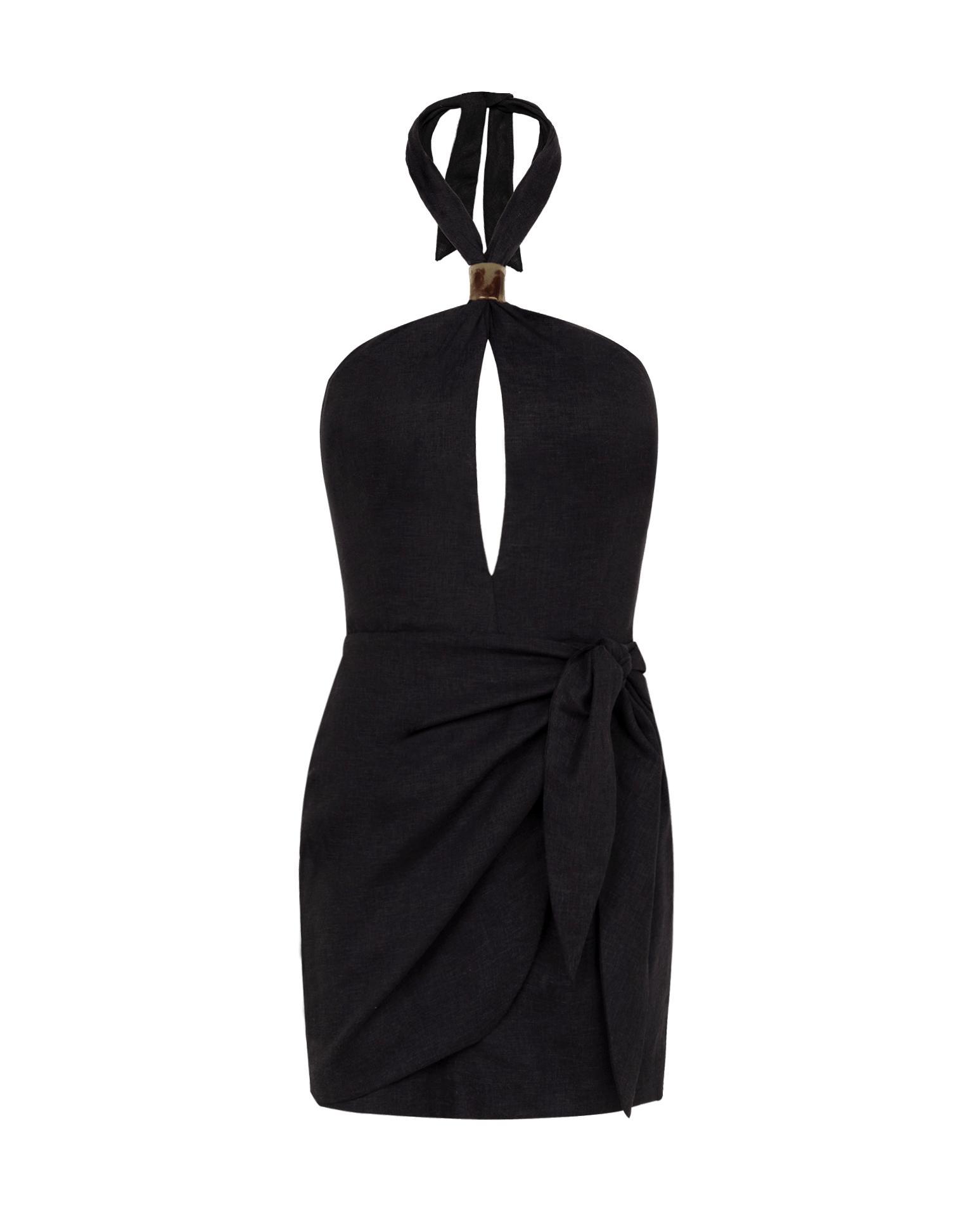 Luna Short Dress - Black Product Image