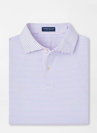 Peter Millar Mens Ambrose Performance Jersey Polo | Color: Misty Rose | Size: L Product Image