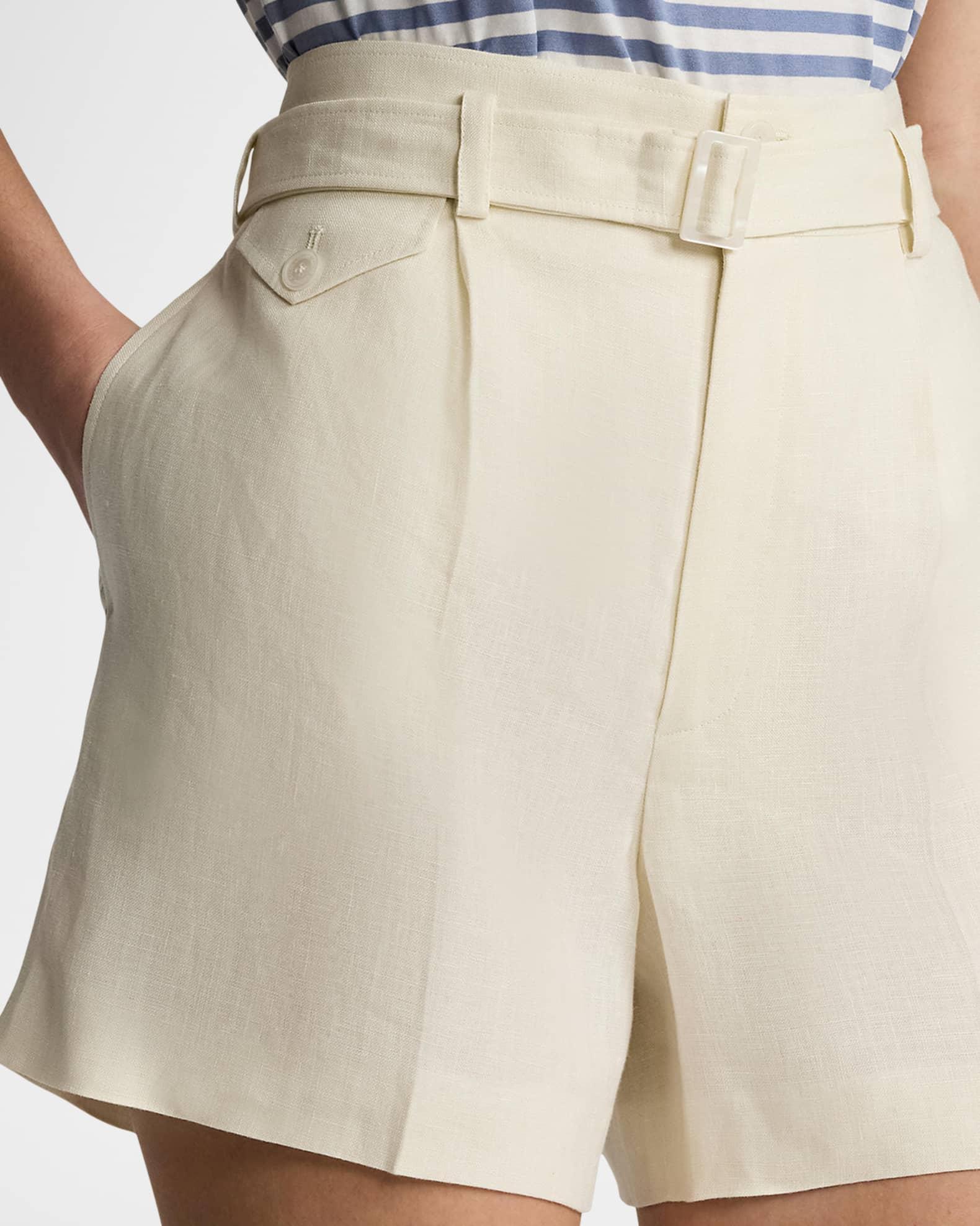 Denise Belted Linen Shorts Product Image