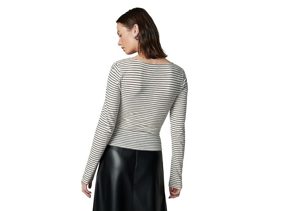 Womens The Ava Stripe Twist Long-Sleeve Top Product Image