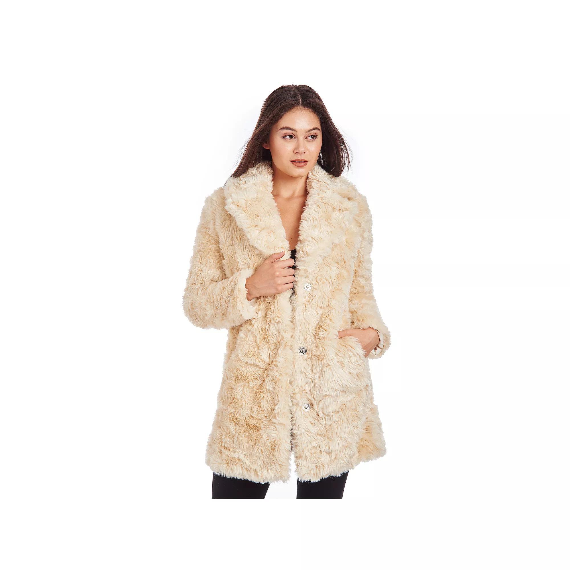 Womens Fleet Street Long Faux Fur Coat Product Image