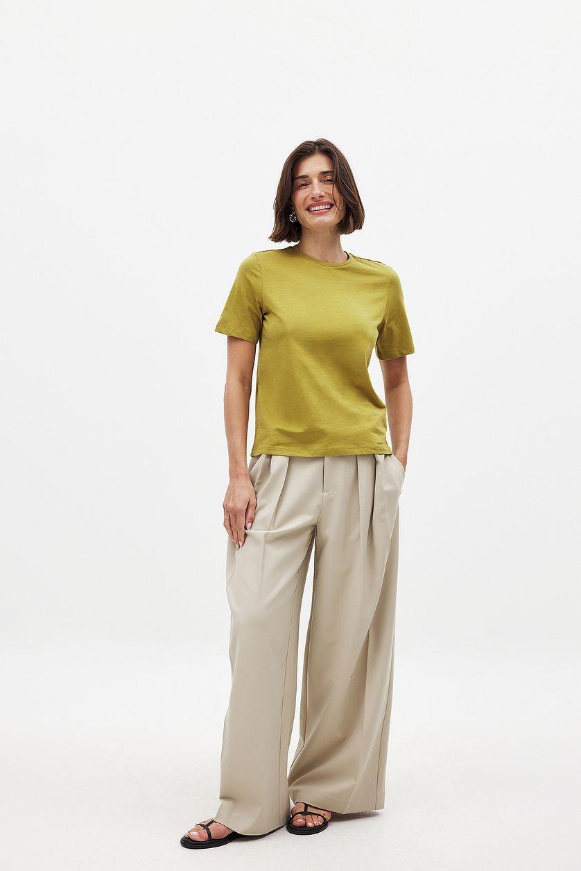 Round Neck Cotton T-Shirt Product Image
