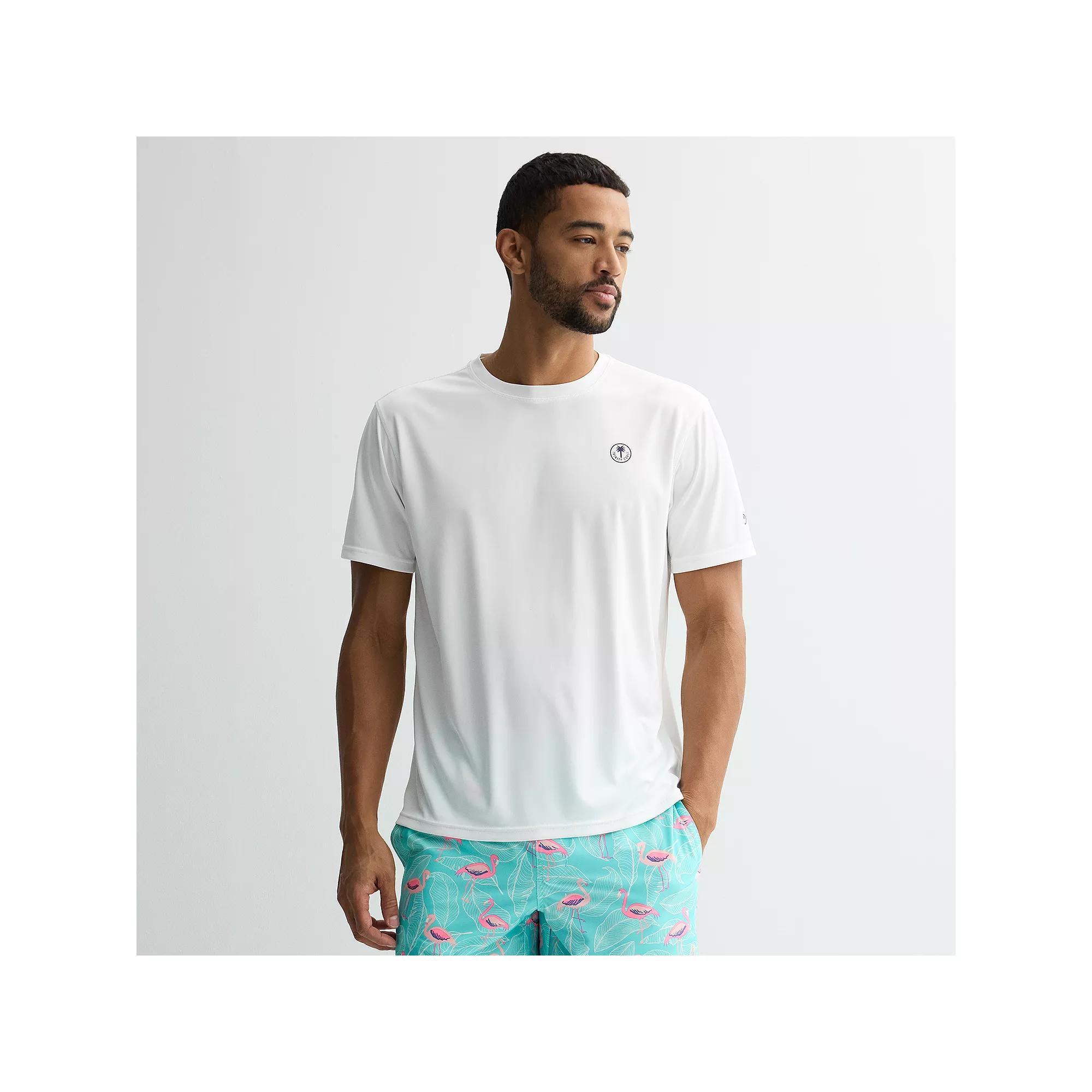 Men's Trinity Coast Short Sleeve Swim Shirt, Size: Large, White Product Image