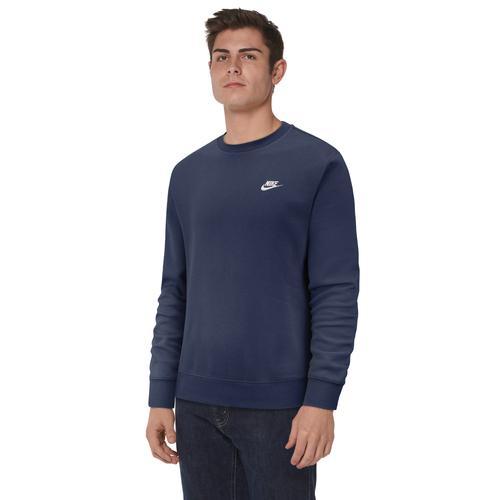 Men's Nike Club Fleece Crew, Size: Large, Dark Gray Grey Product Image