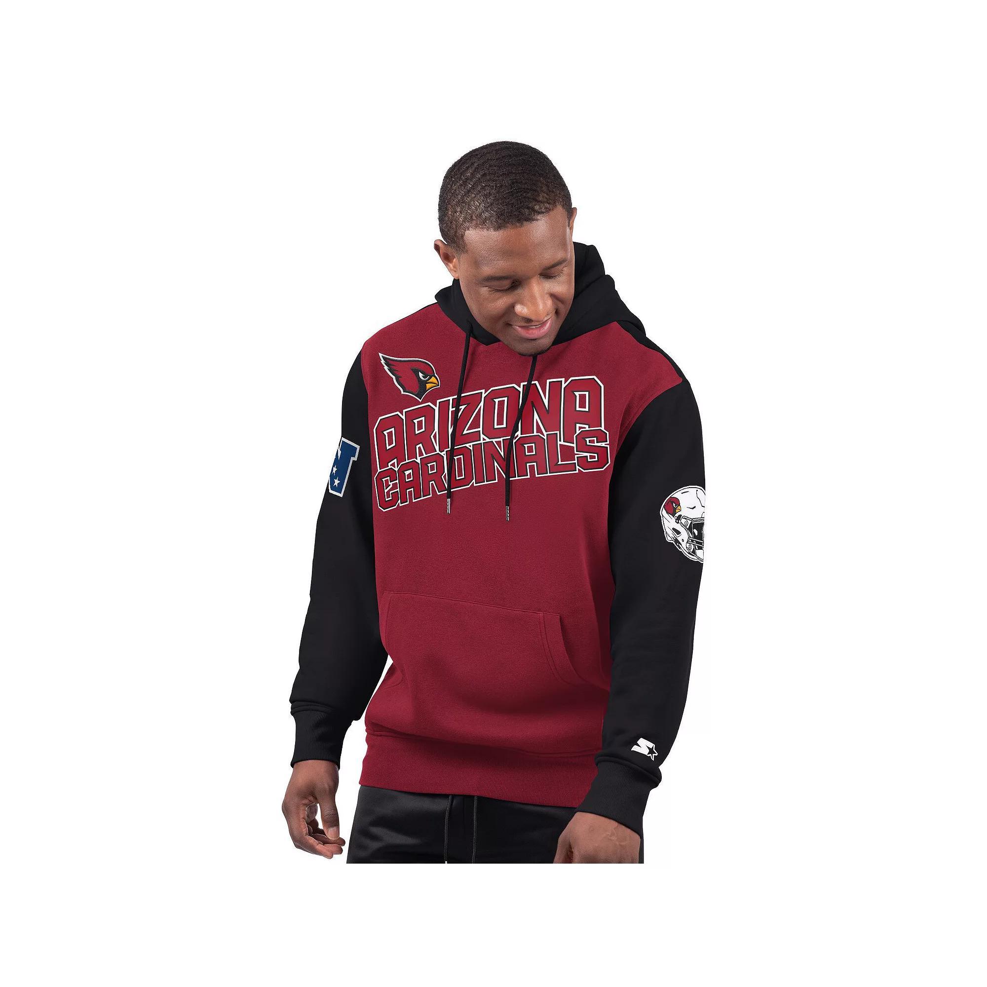 Men's Starter Cardinal Arizona Cardinals Extreme Pullover Hoodie, Size: Large, Red Product Image