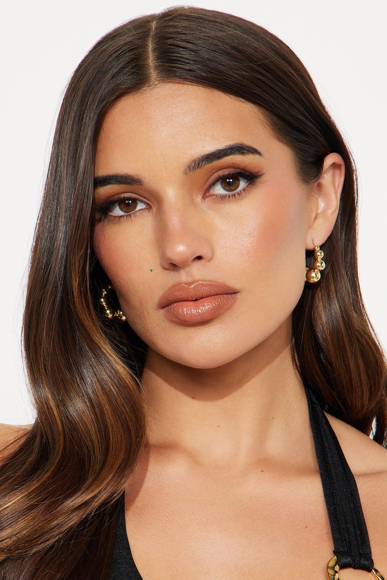 In My Atmosphere Hoop Earrings - Gold Product Image