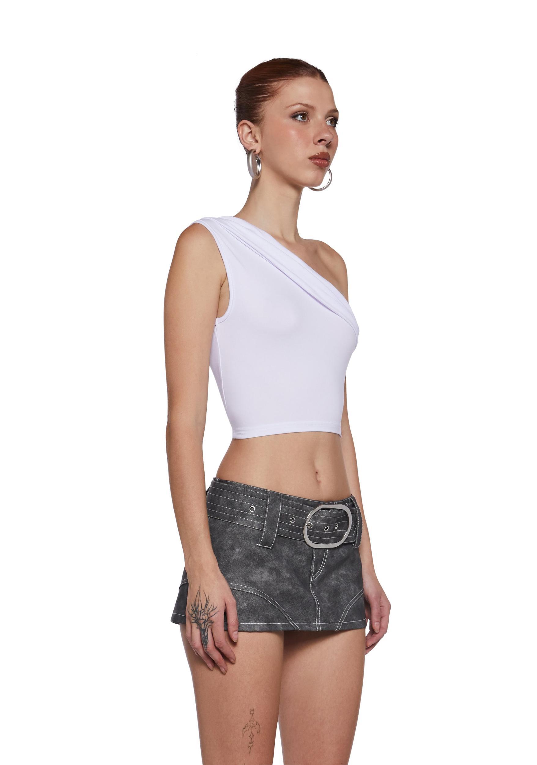Womens Sexy Off The Shoulder Top - White Product Image