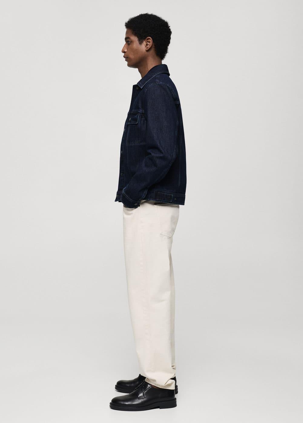 Mango Mens Pockets Detail Denim Jacket Product Image