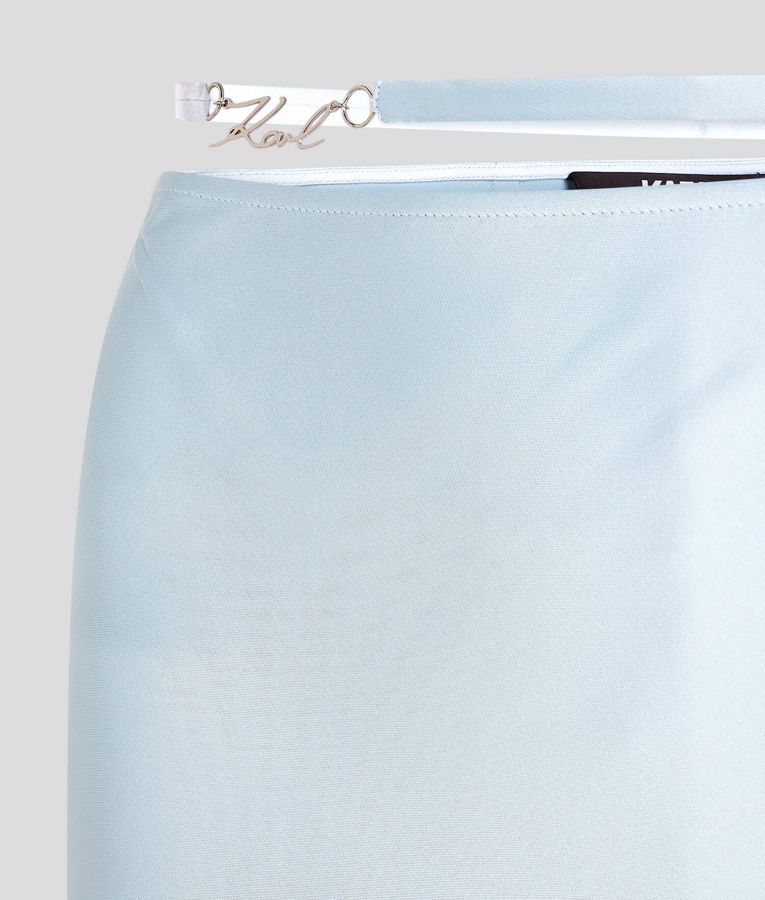 KARL SIGNATURE SATIN MIDI SKIRT Product Image