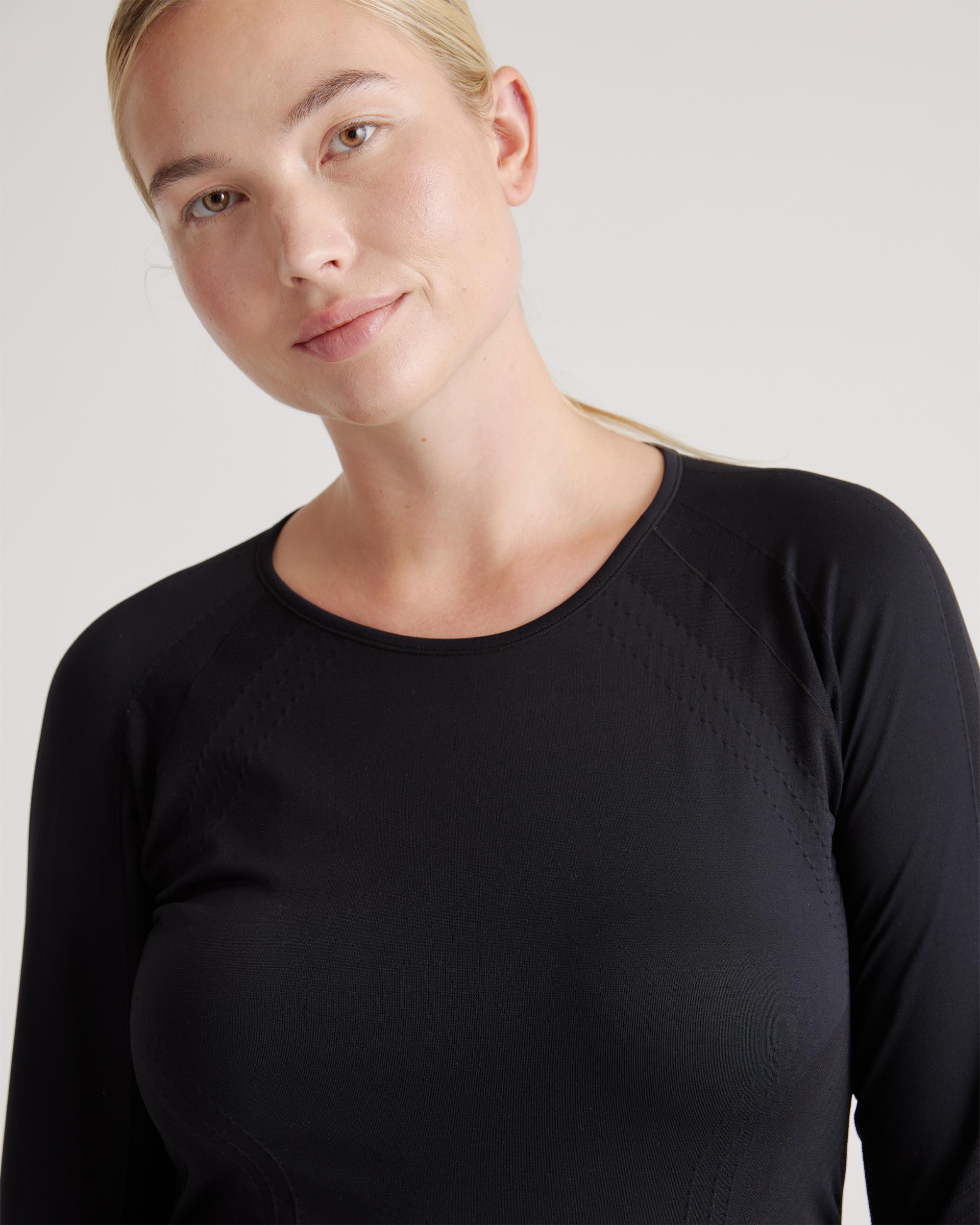 Quince | Women's Seamless Ruched Long Sleeve Top Nylon Product Image