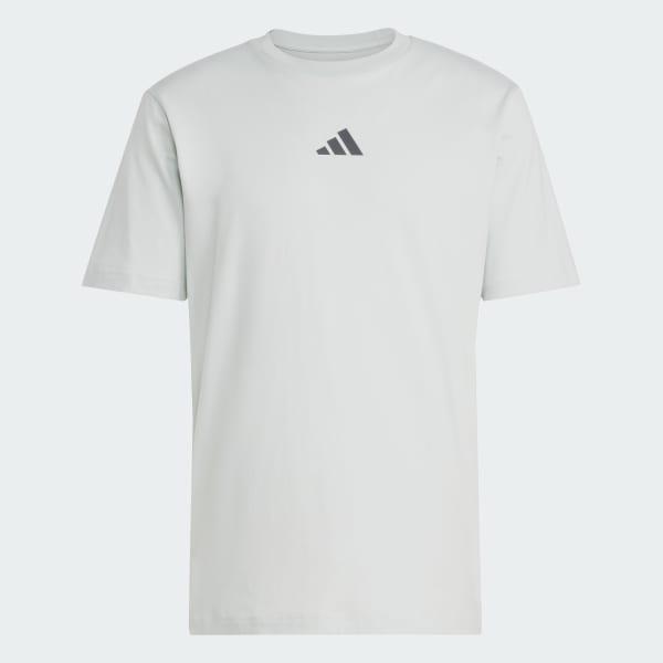 adidas City Escape Space Graphic Tee Wonder Silver XL Mens Product Image
