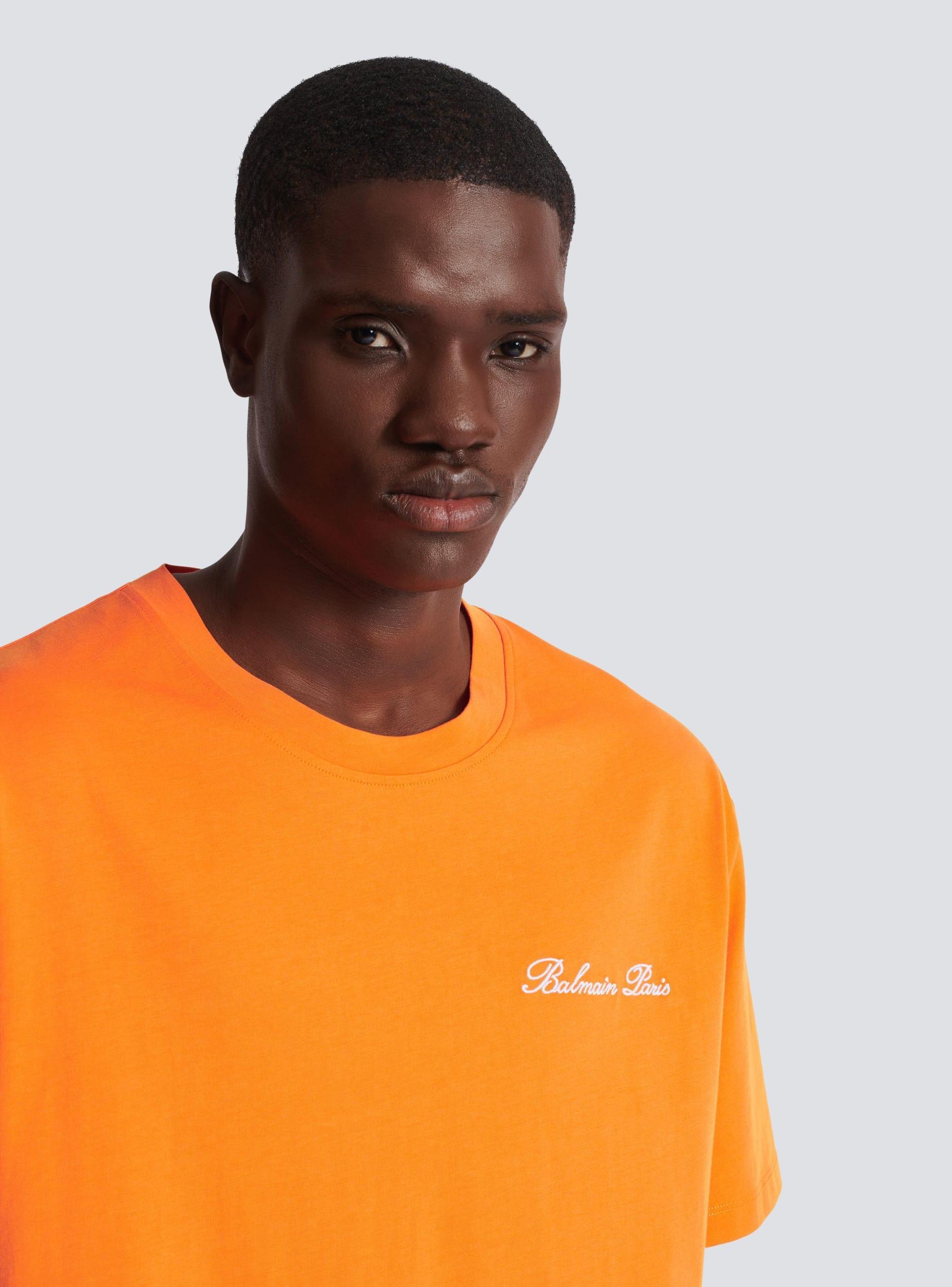 Relaxed T-shirt with Balmain Signature embroidery Product Image