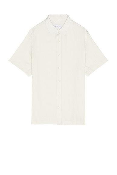 SATURDAYS NYC Bruce Leopard Shirt in Cream Product Image