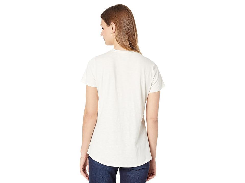 L.L.Bean Organic Cotton V-Neck Short Sleeve Tee (Sailcloth) Women's Clothing Product Image