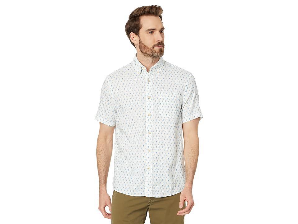 Faherty Short Sleeve Breeze Shirt (Ginger Floral) Men's Jacket Product Image