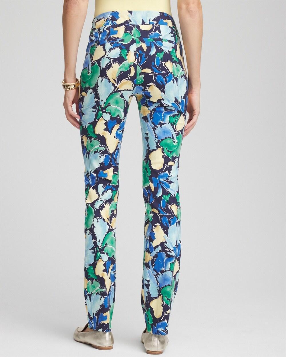 Brigitte™ Slub Floral Slim Pants Product Image