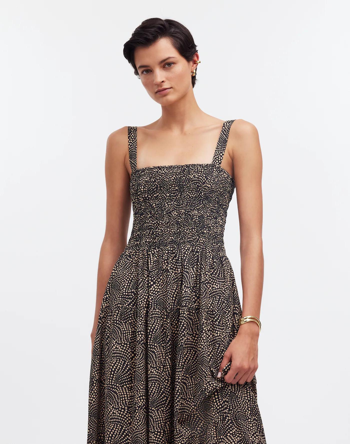 Smocked Drop-Waist Maxi Dress Product Image