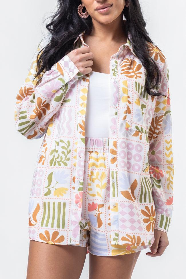 Windswept Wishes Multi Icon Print Top SALE Product Image