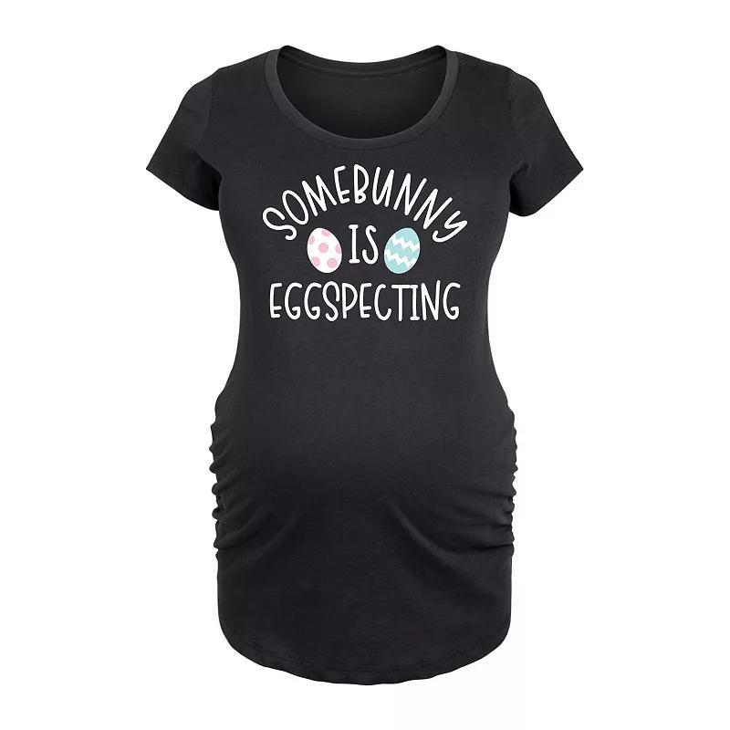 Maternity Somebunny Expecting Graphic Tee, Womens Blue Product Image