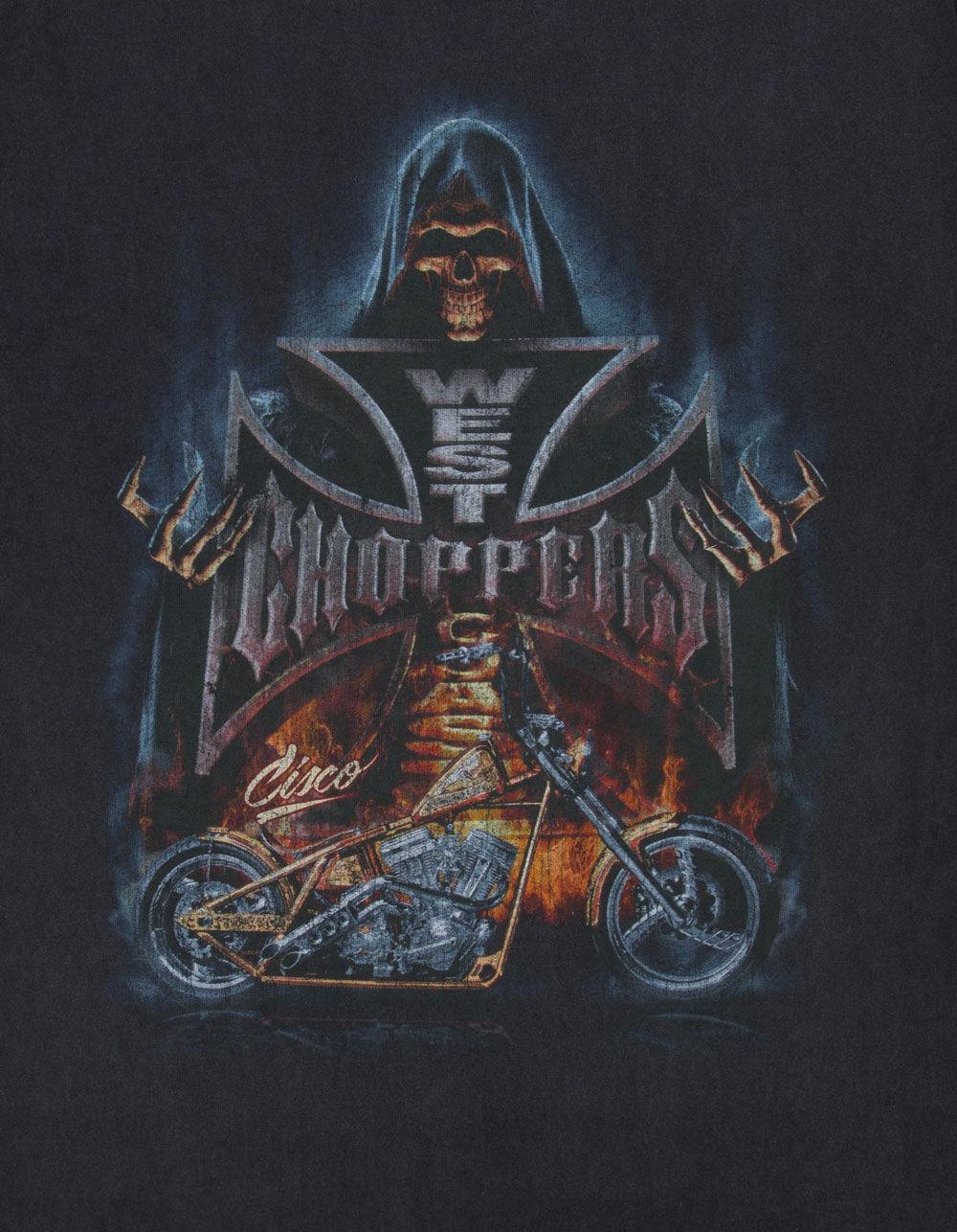 WEST COAST CHOPPERS Grim Mens Tee - WASHED BLACK Product Image