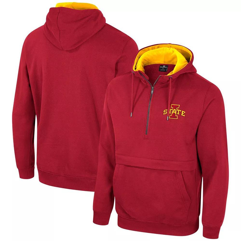 Men's Colosseum Cardinal Iowa State Cyclones Half-Zip Hoodie, Size: Large, Red Product Image