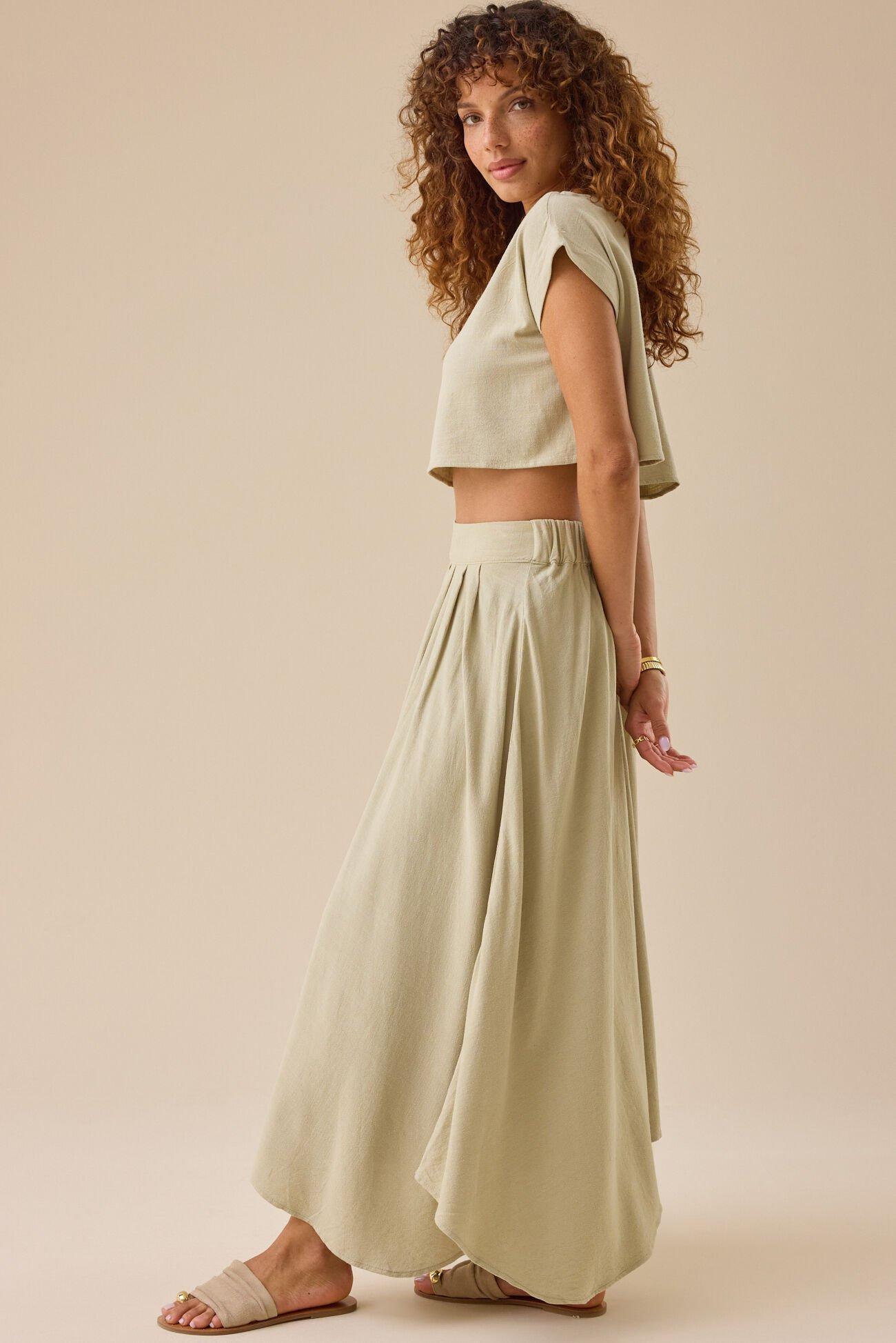 Jules Linen Crop Top Product Image