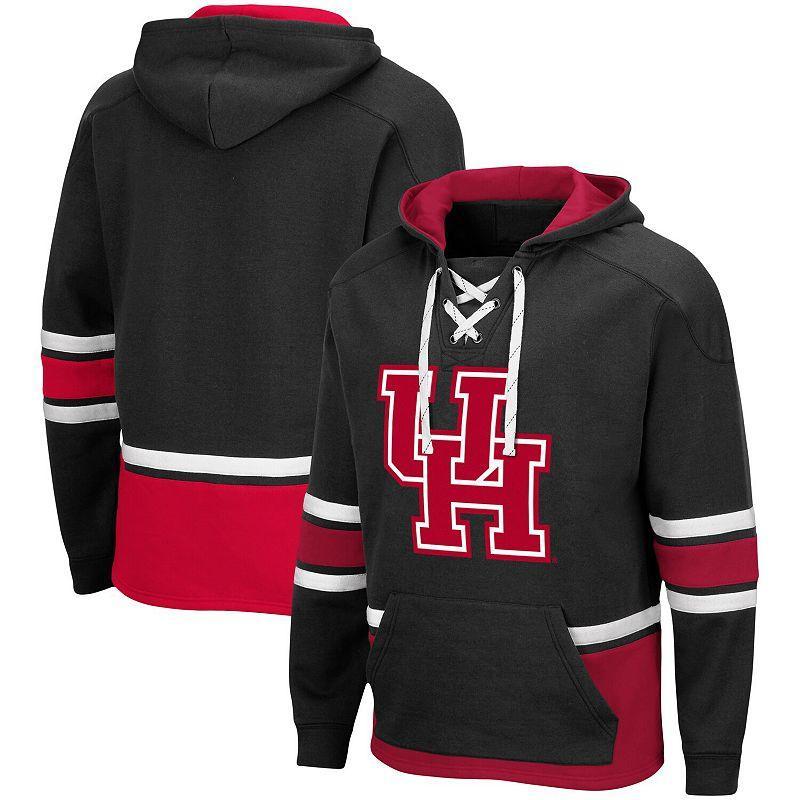 Men's Colosseum Black Houston Cougars Lace Up 3.0 Pullover Hoodie, Size: Medium, Hou Black Product Image