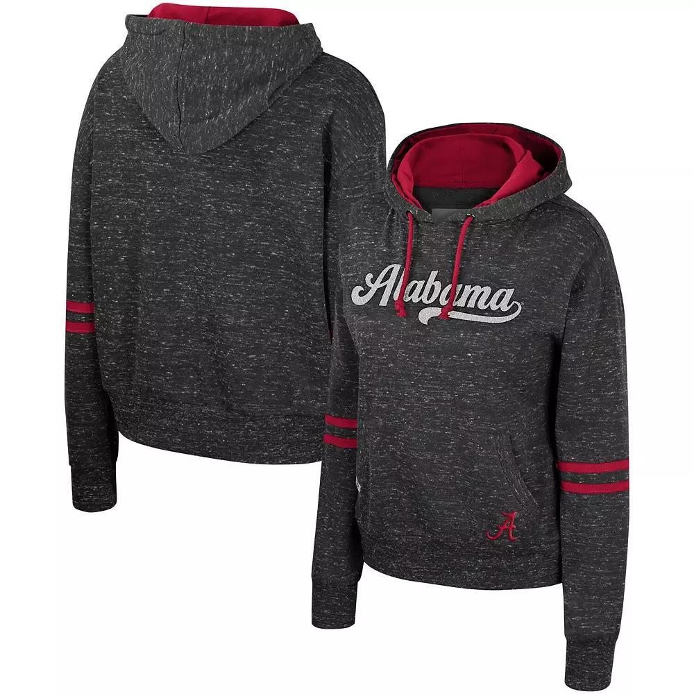 Women's Colosseum  Charcoal Clemson Tigers Catherine Speckle Pullover Hoodie, Size: XL Product Image