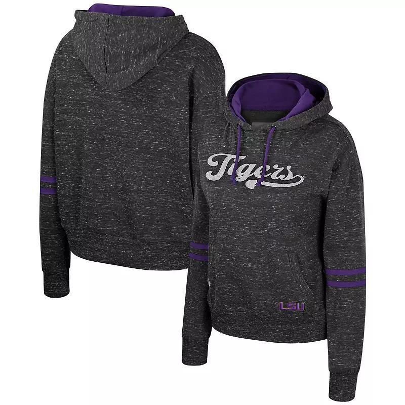Womens Colosseum Charcoal Illinois Fighting Illini Catherine Speckle Pullover Hoodie Product Image