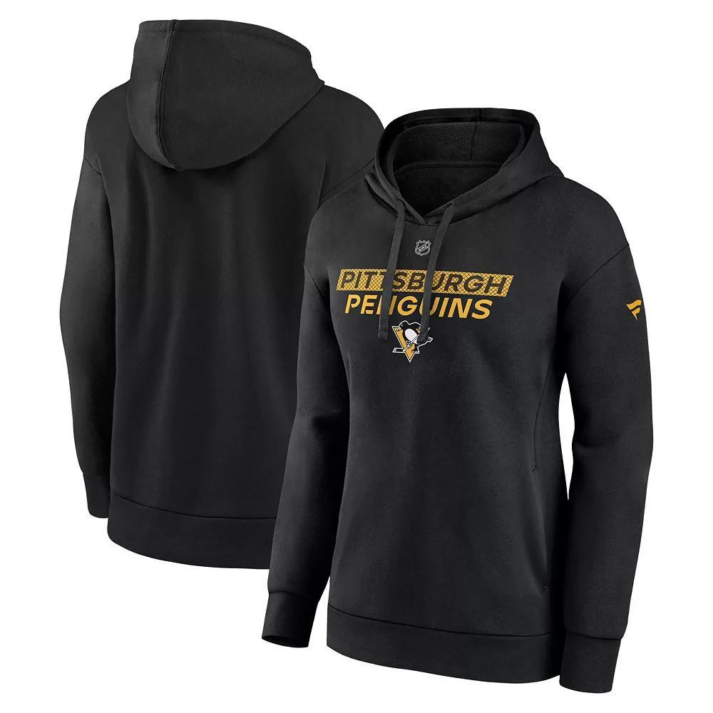 Women's Fanatics  Black Pittsburgh Penguins Authentic Pro Core Primary Fleece Pullover Hoodie, Size: Small Product Image