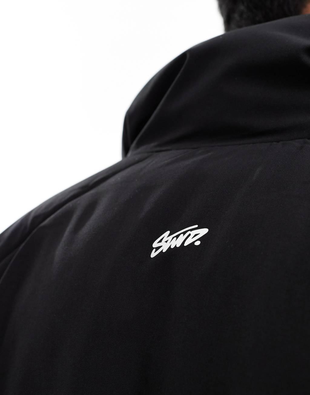 Pull&Bear padded puffer jacket in black  Product Image
