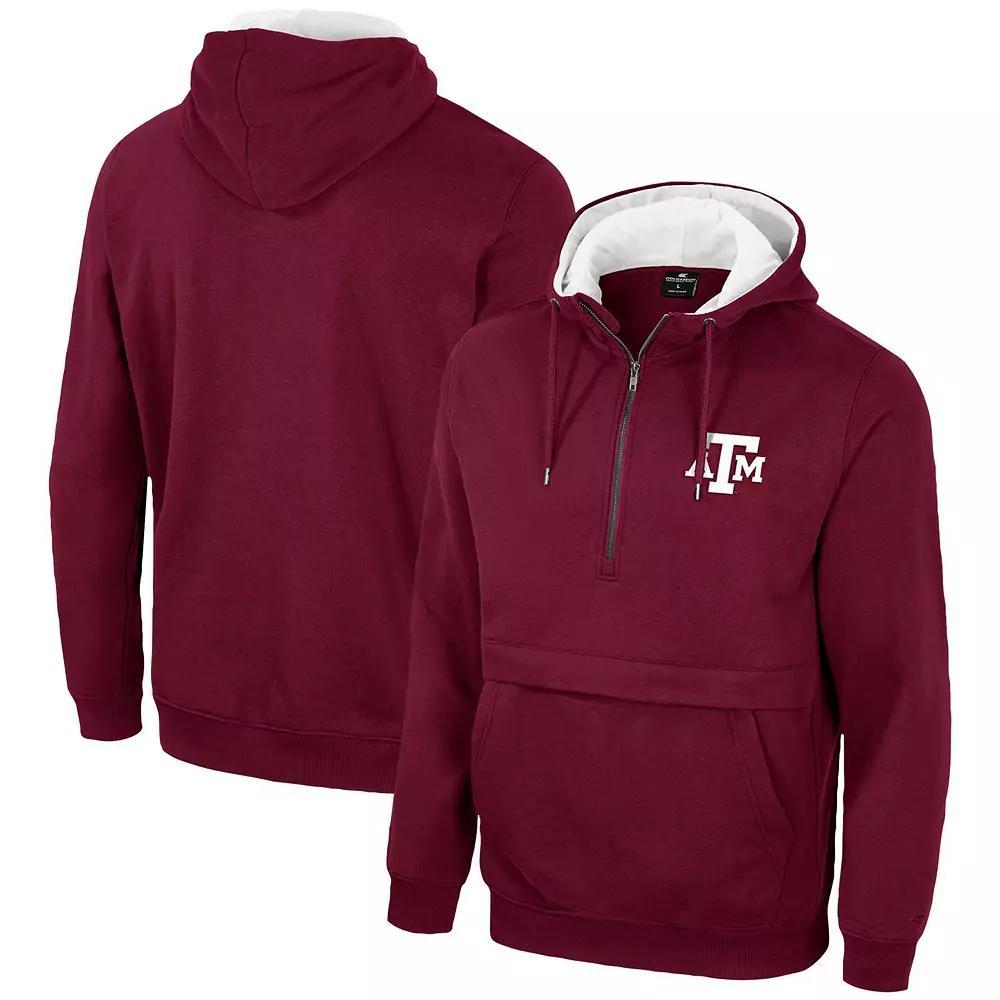 Men's Colosseum Crimson Harvard Crimson Team Half-Zip Pullover Hoodie, Size: XL, Har Red Product Image