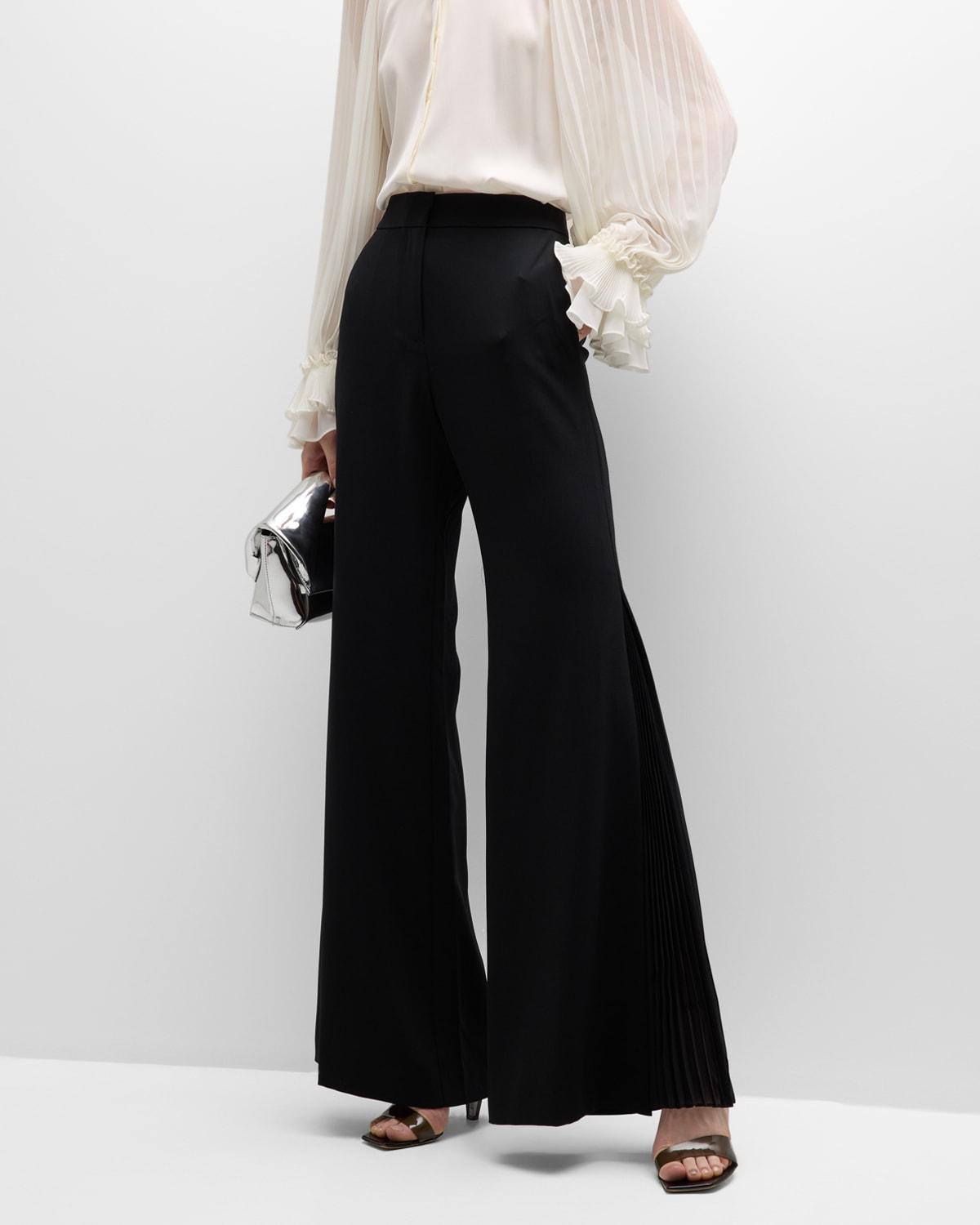 Womens Lydia Crepe Flared Pants Product Image