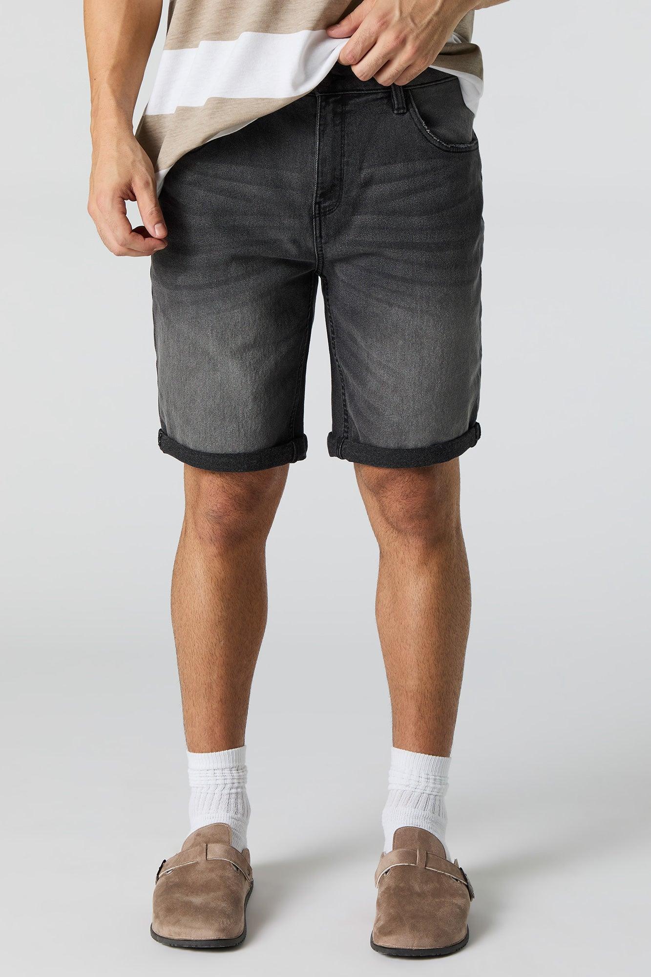 Stretch Denim Rolled Hem Short Male Product Image