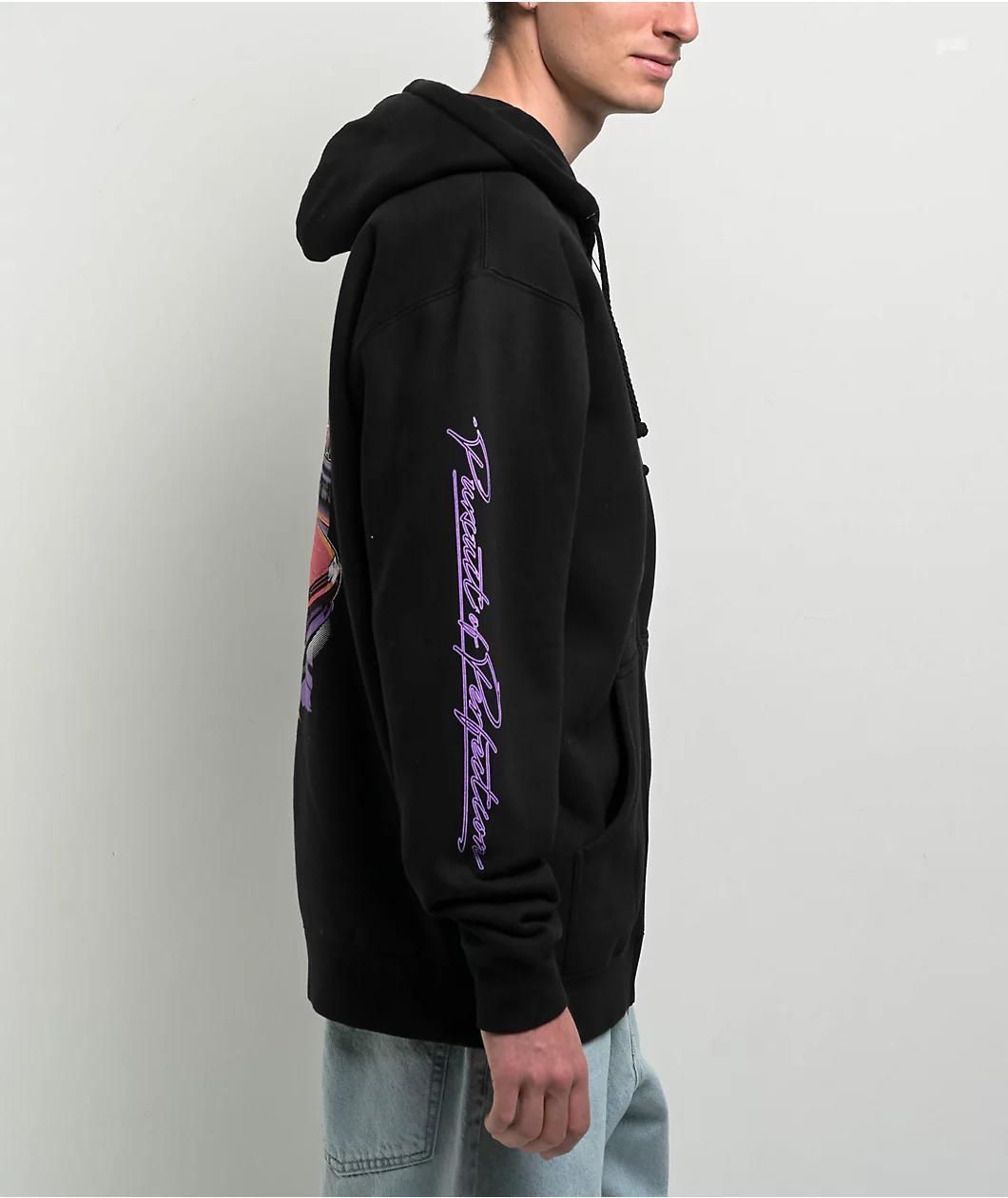 LZMFG Pacific Black Zip Hoodie Product Image