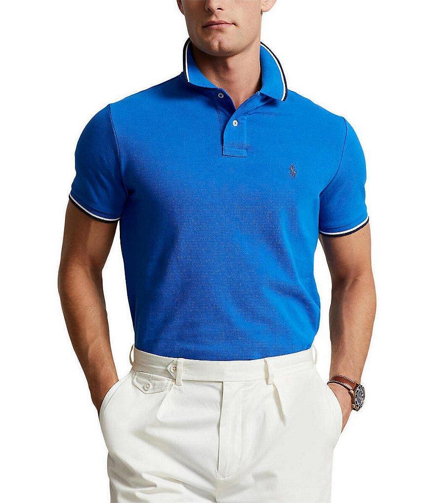 Polo Ralph Lauren Classic Fit Tipped Mesh Short Sleeve Polo Shirt Product Image