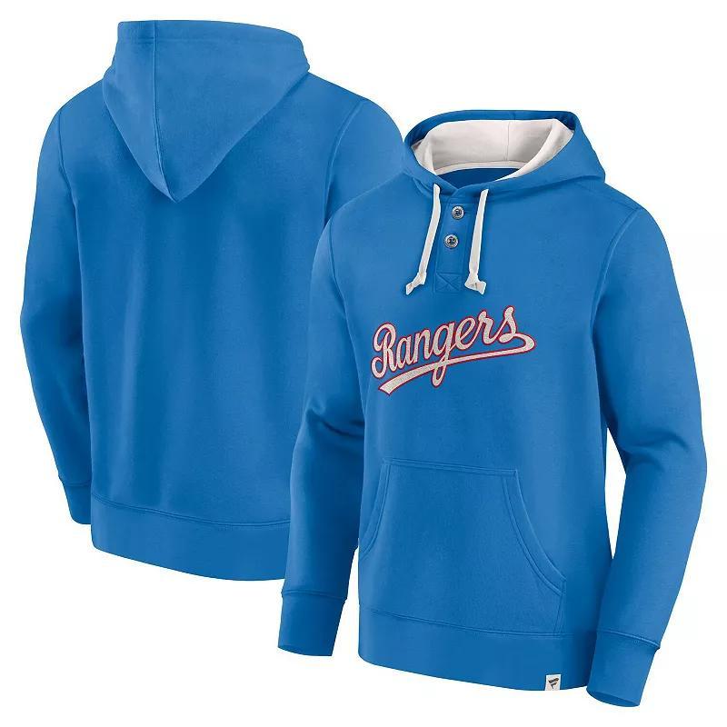 Men's Fanatics Branded Royal Chicago Cubs Plan for Adversity Henley Fleece Pullover Hoodie, Size: 3XL, Blue Product Image