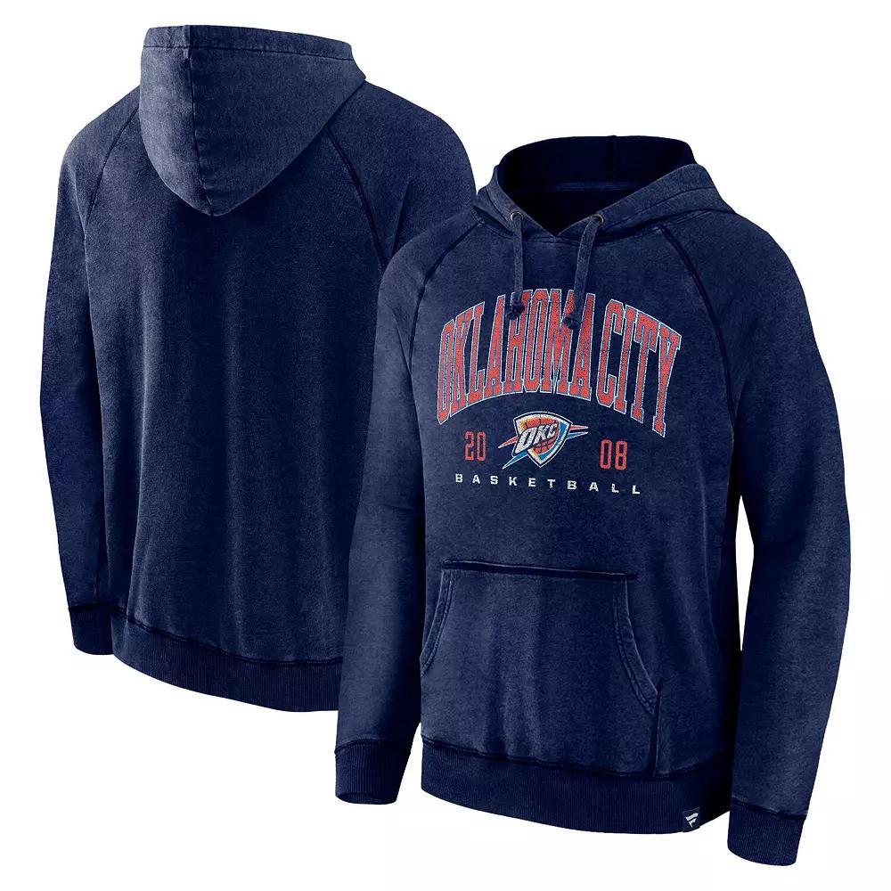 Men's Fanatics Branded Heather Charcoal Utah Jazz Foul Trouble Snow Wash Raglan Pullover Hoodie, Size: 4XL, Jaz Charco Product Image