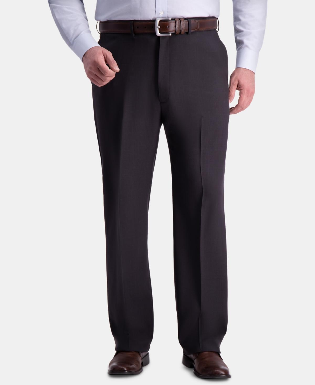 Big & Tall Haggar Premium Comfort Expandable-Waist Classic-Fit Stretch Flat-Front Dress Pants, Mens Product Image