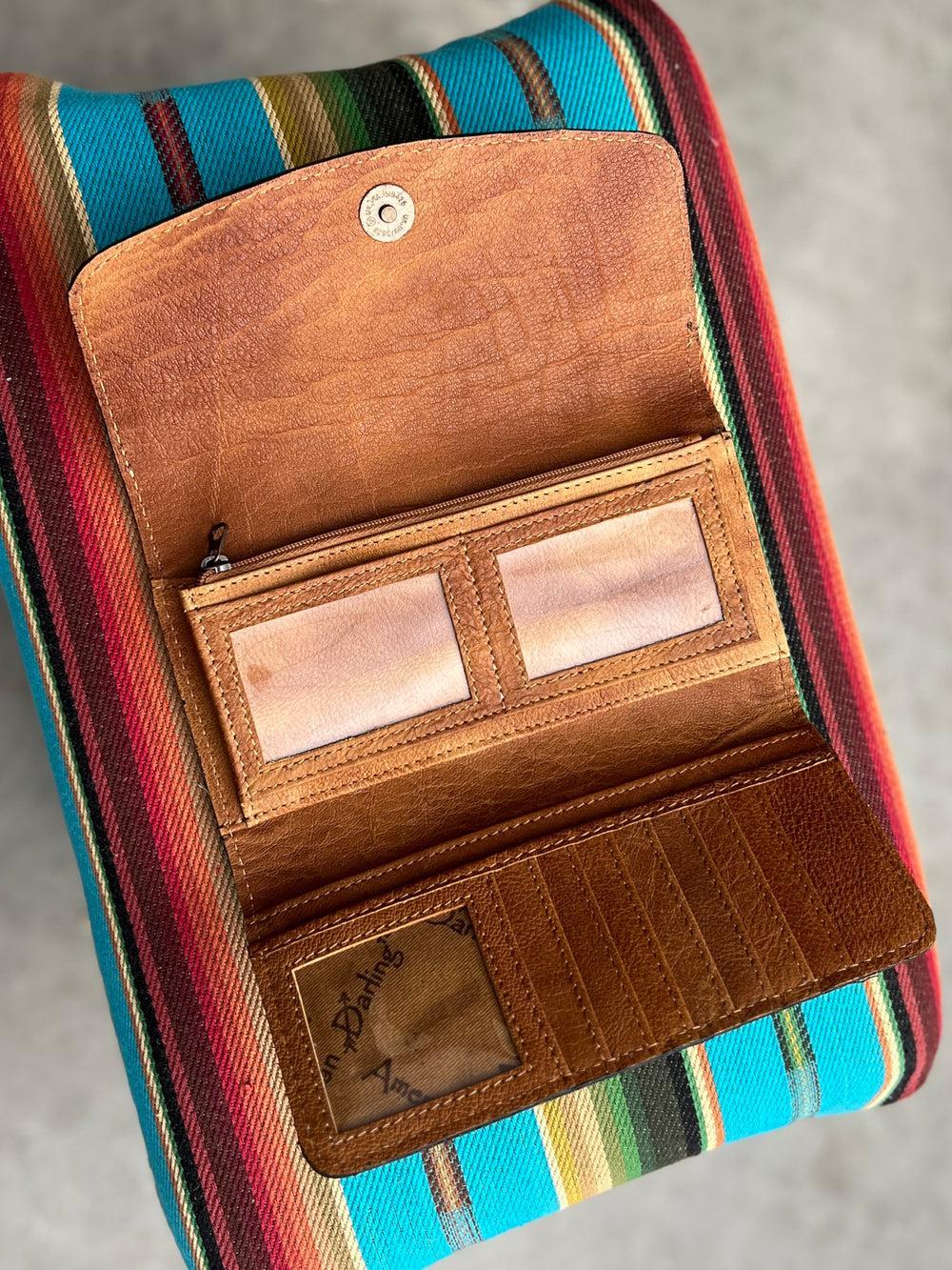 American Darling Hair on Hide Tooled Leather Wallet Product Image