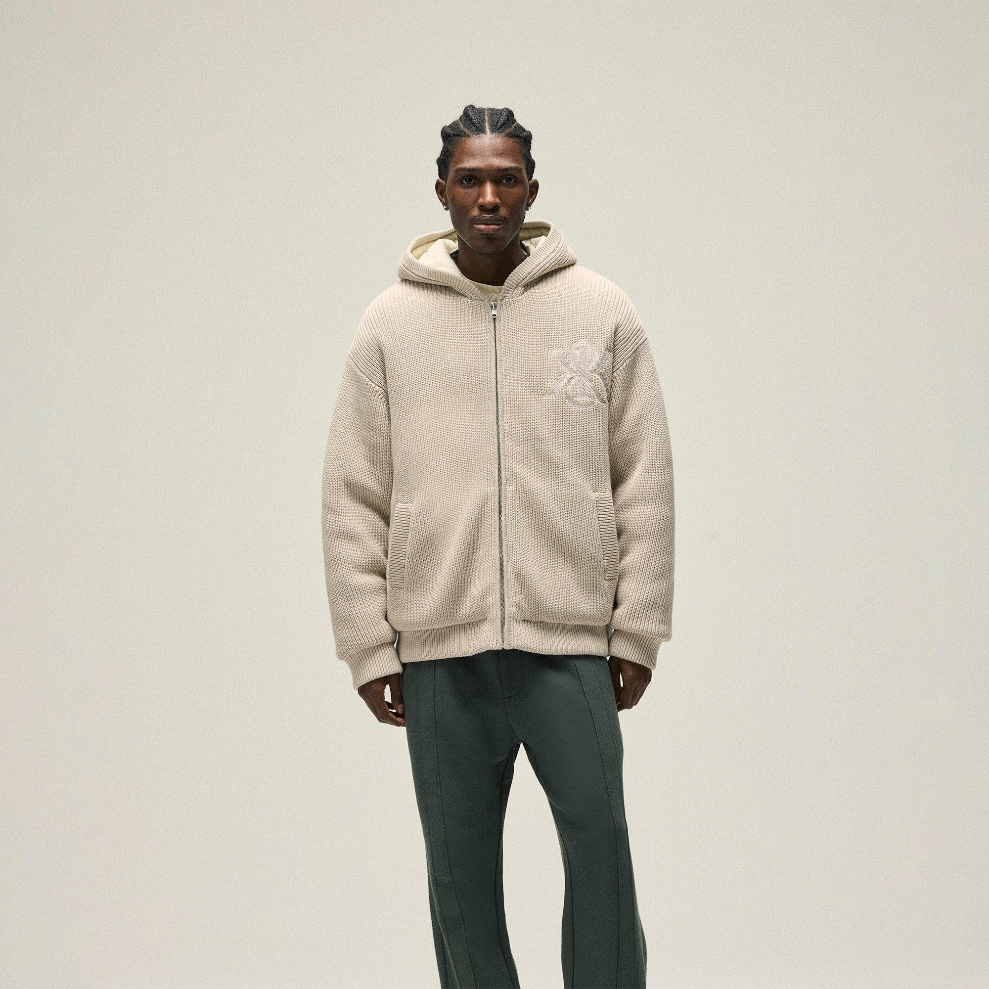 Kith Reversible Rib Knit Sierra Hoodie - Grain Male Product Image