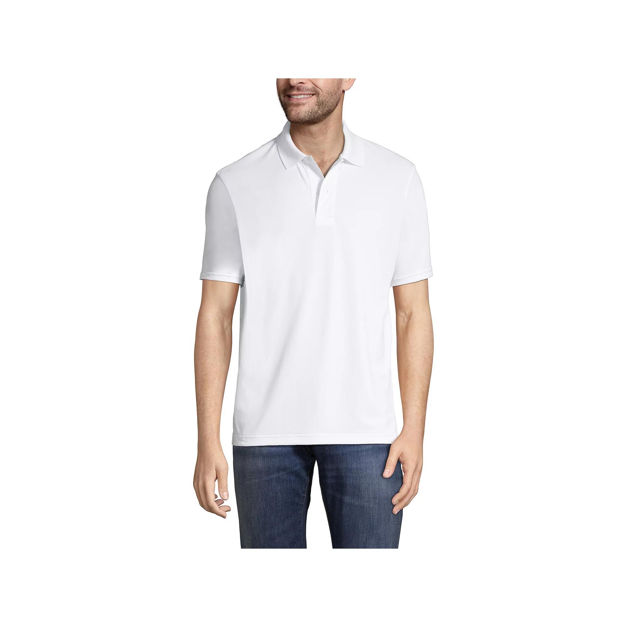 Men's Big Lands' End School Uniform Short Sleeve Polo, Size: 4XB, Rich Red Product Image