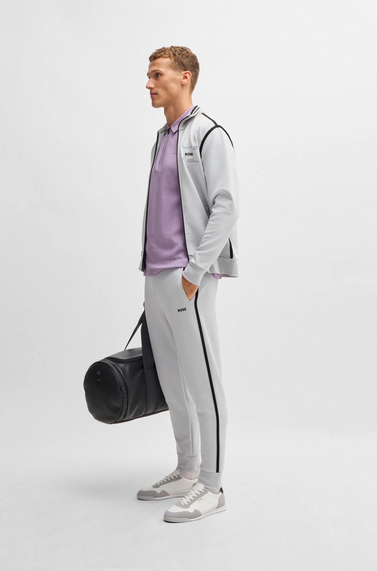  polo shirt in drop-needle stretch fabric Product Image