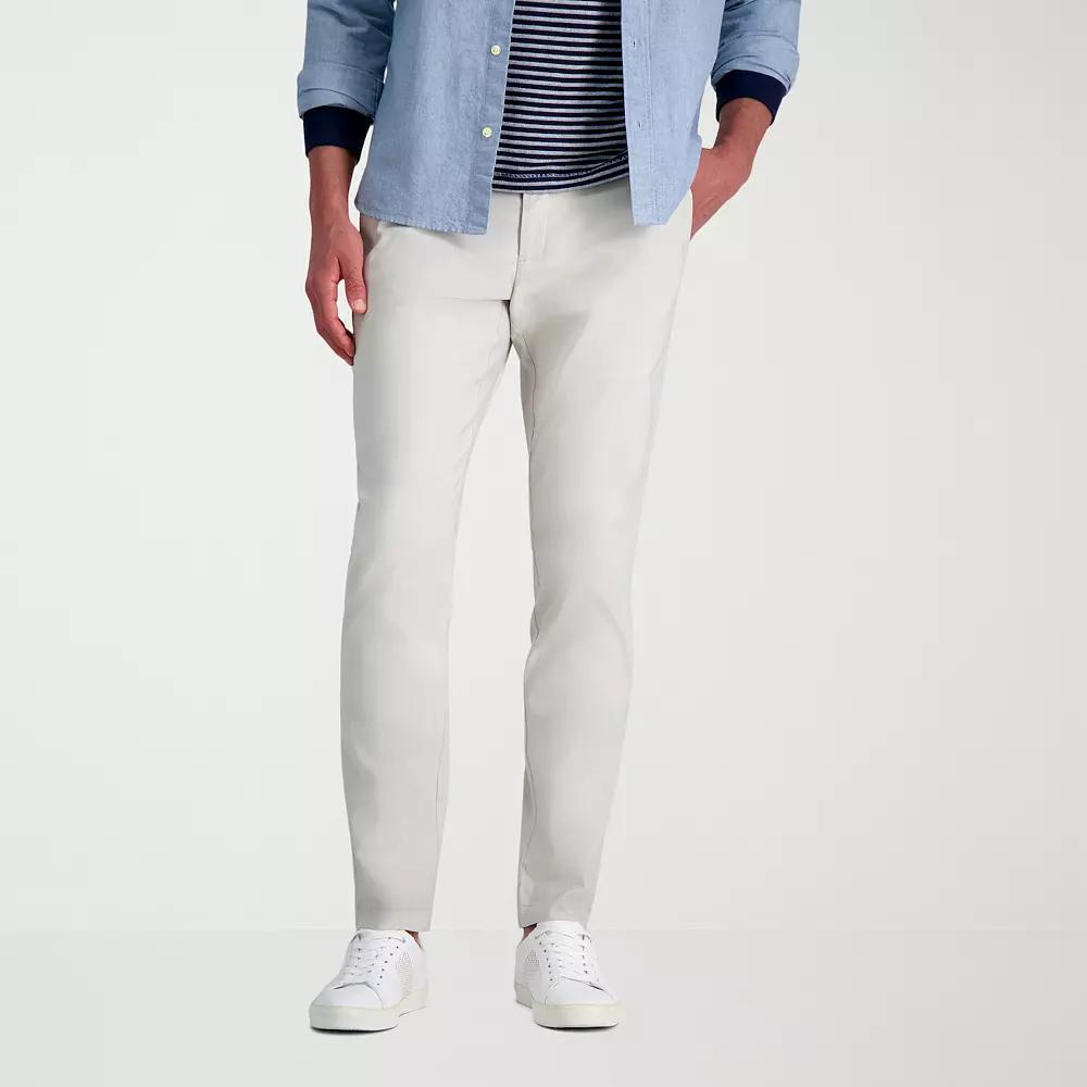 Mens Haggar Life Khaki Slim Fit Flex Pants Grey Heather Product Image