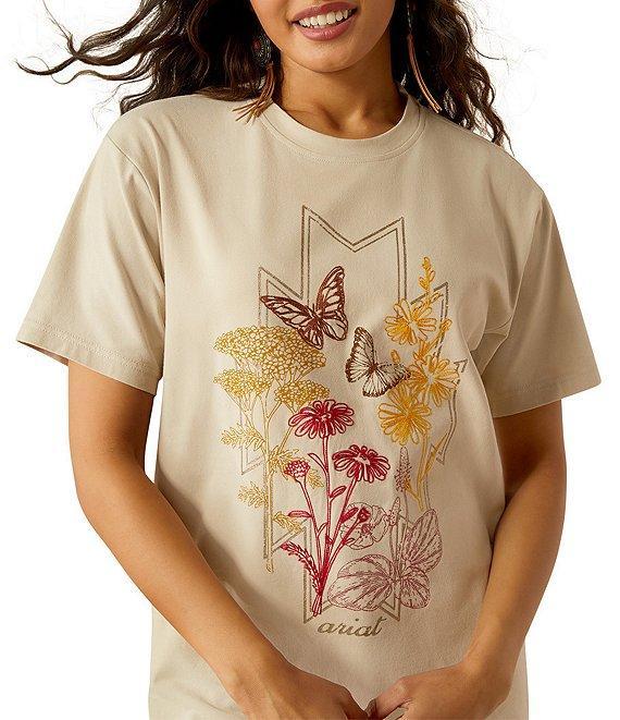 Ariat Wild Botanical Metallic Embroidered Loose-Fit T-Shirt Product Image